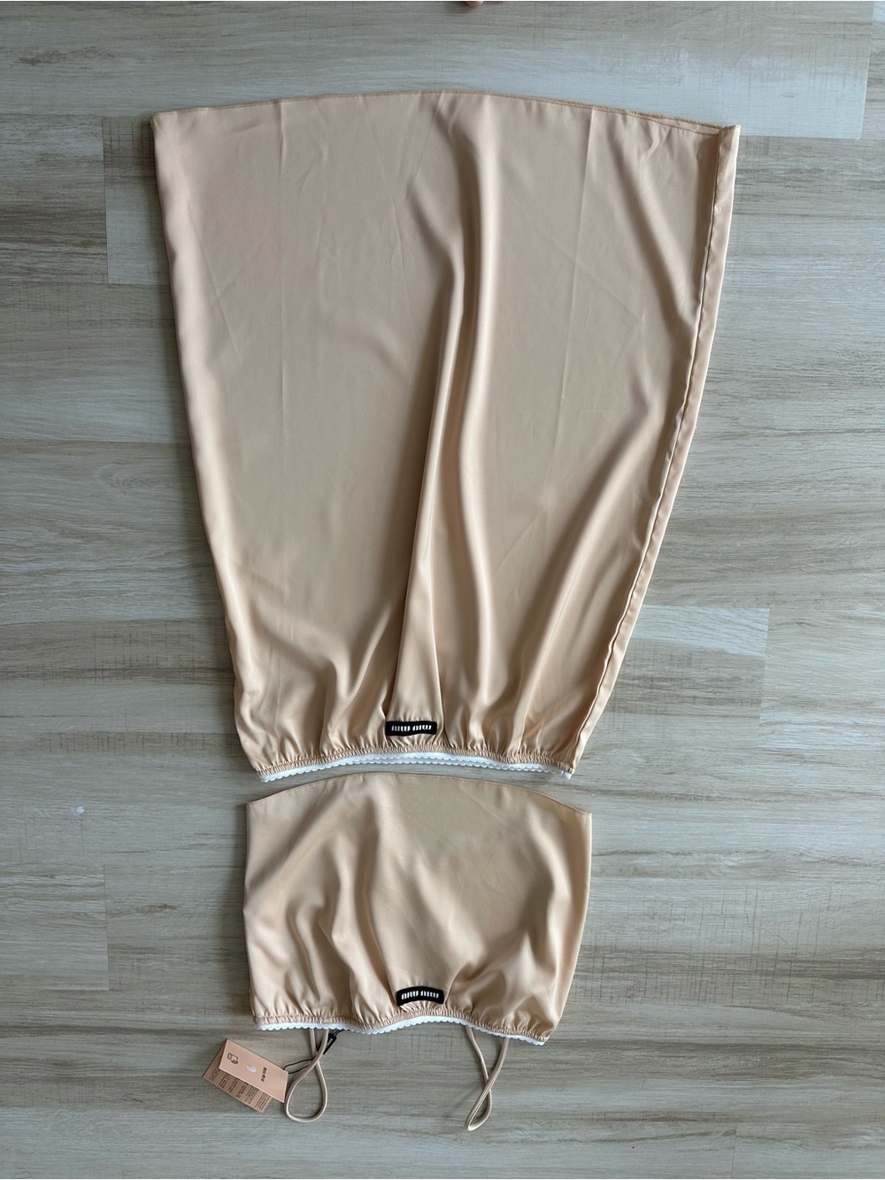 Cream Satin Camisole and Skirt Set - Picture 10 of 10